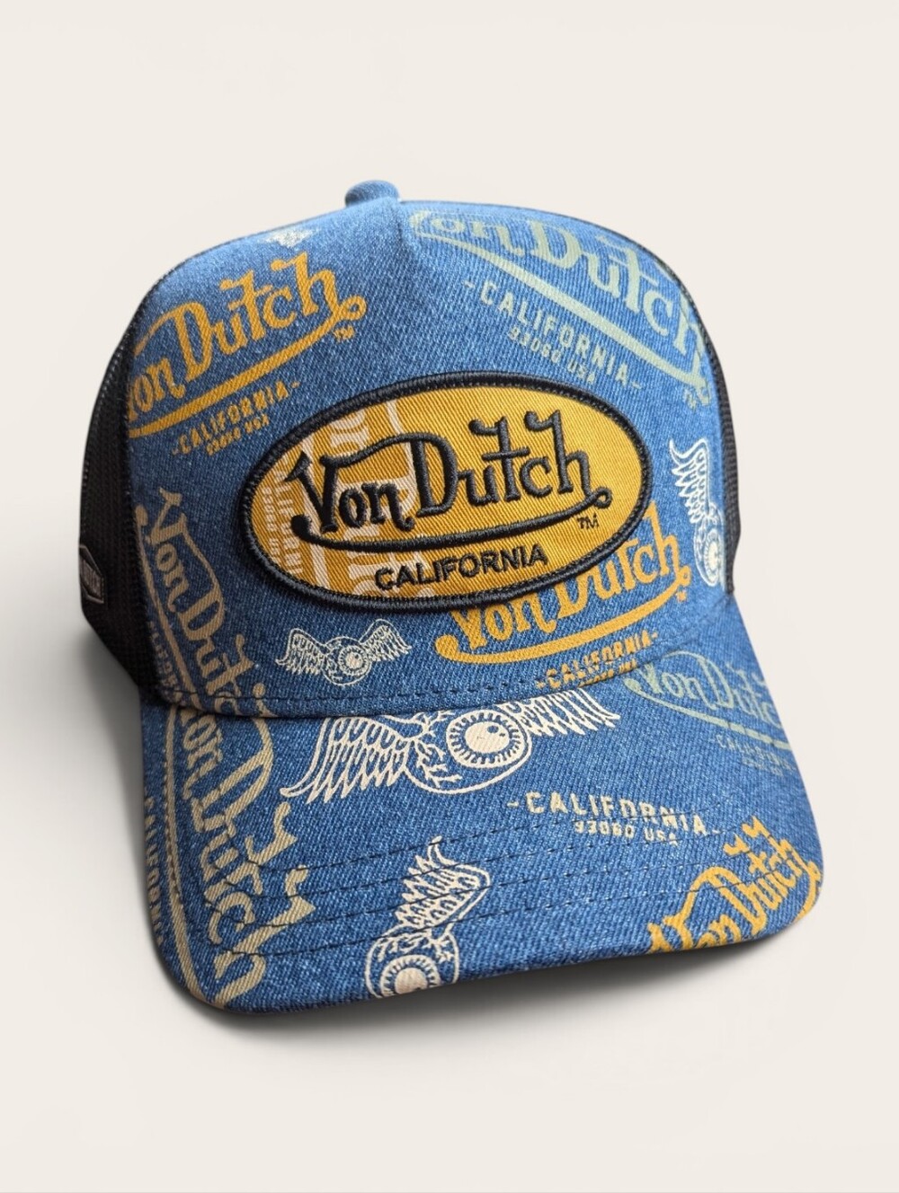 NWT Von Dutch Denim Trucker Hat Snapback Adult